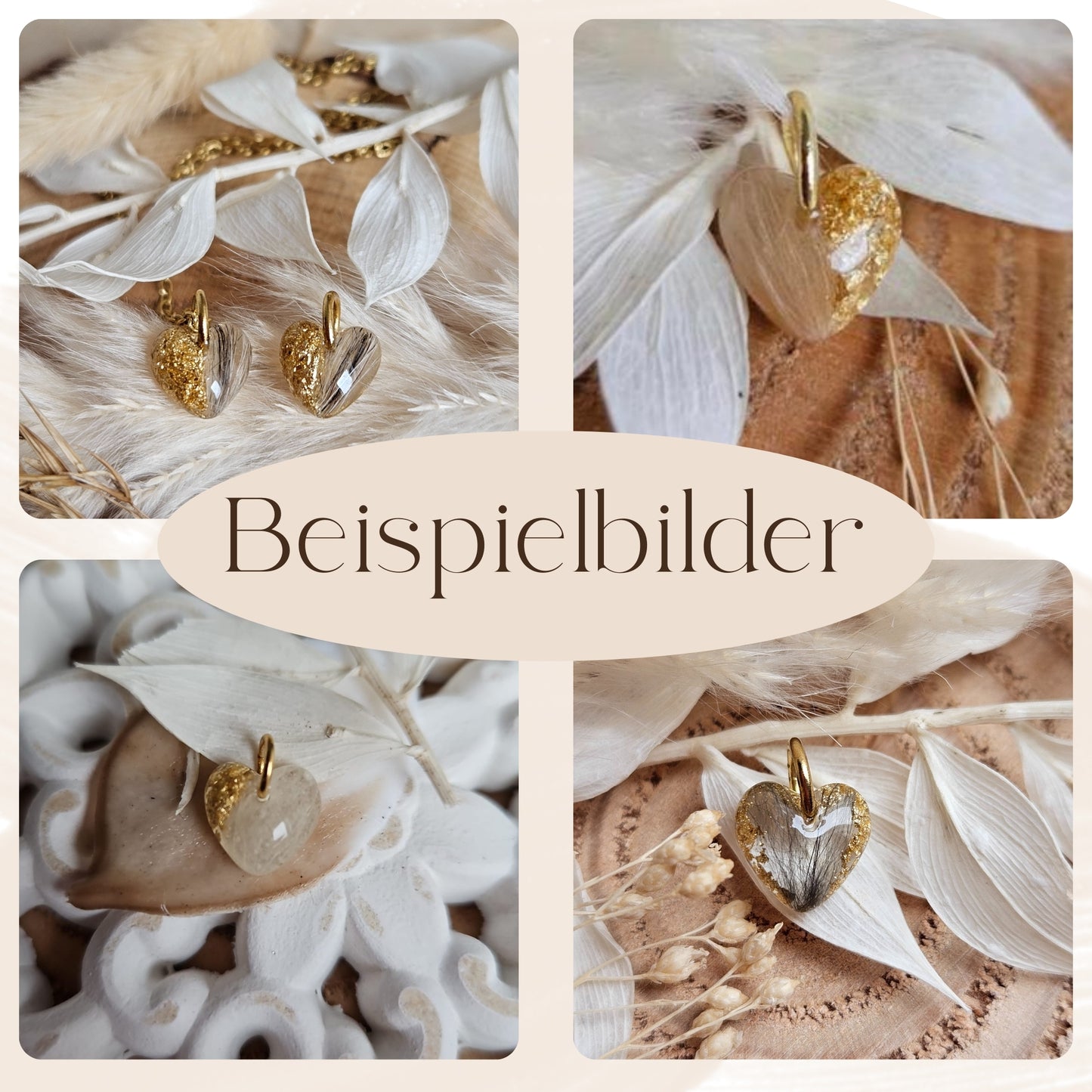 Tierfellanhänger "Endless Love" - Edelstahl goldfarben