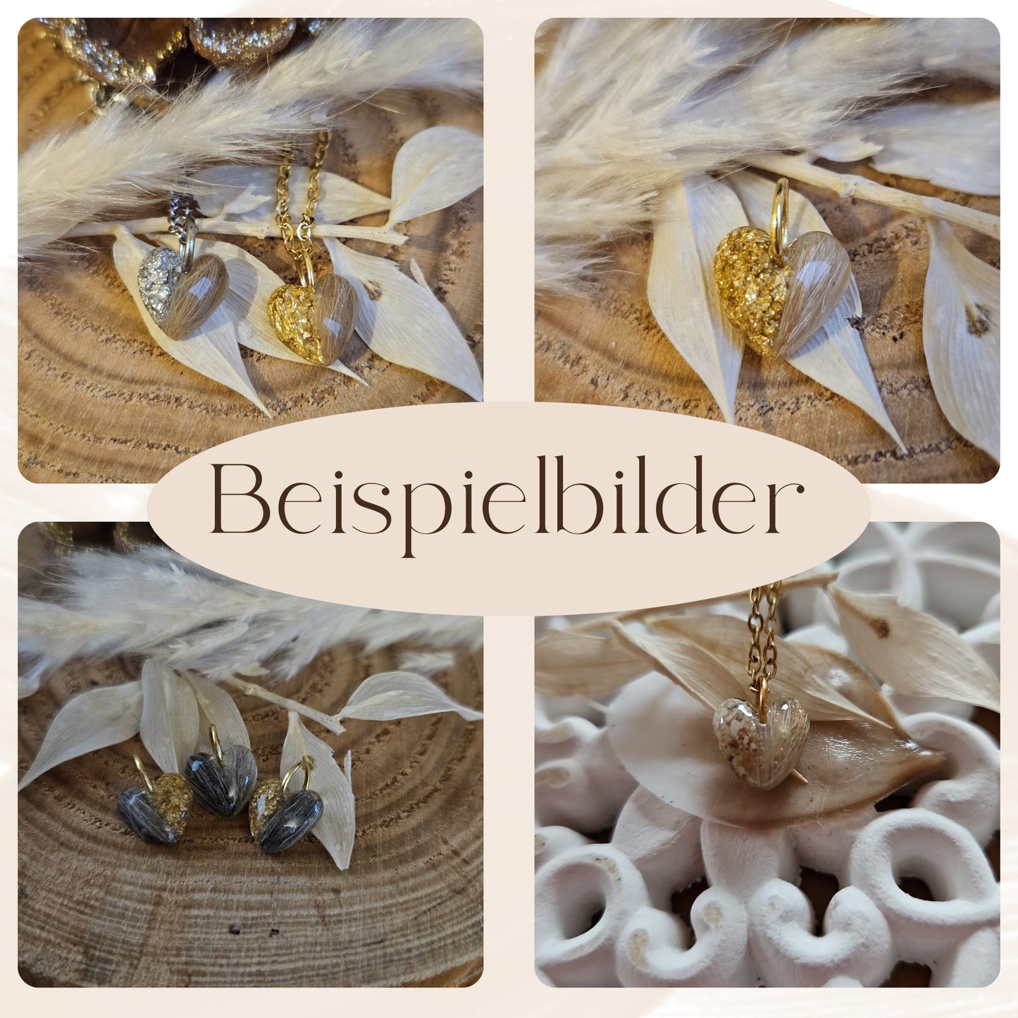 Tierfellanhänger "Endless Love" - Edelstahl goldfarben